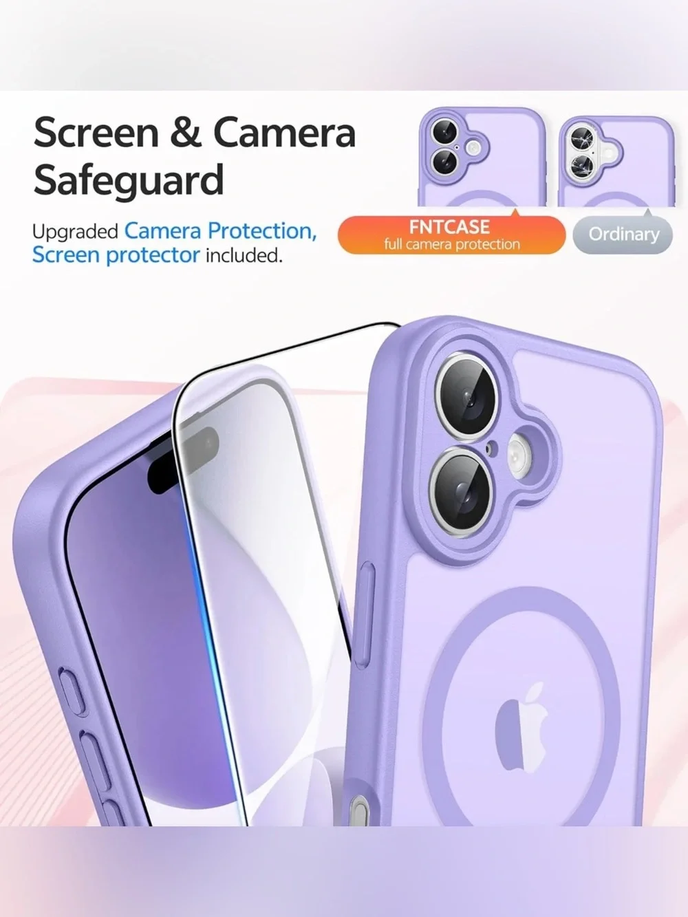 NWT Purple Silicone MagSafe Compatible iPhone17 Case USB-C Charger Cable & Block